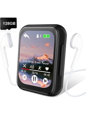 128GB Bluetooth MP3 Player - Portable Digital Music Player, HiFi Sound, Touch